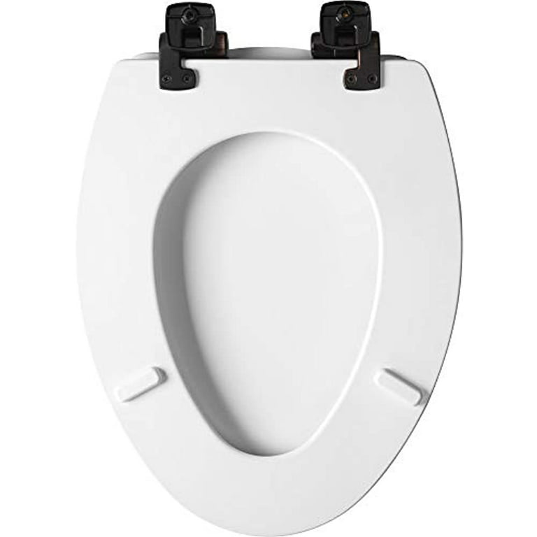 Bemis MAYFAIR Toilet Seat with OilRubbed Bronze Hinges will Never Come Guarantee 